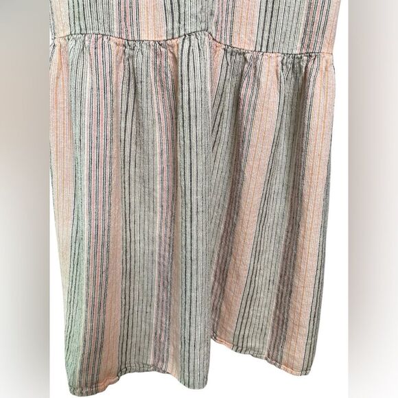 Nine West Peasant Sun Dress Maxi Stripes S - Picture 6 of 8